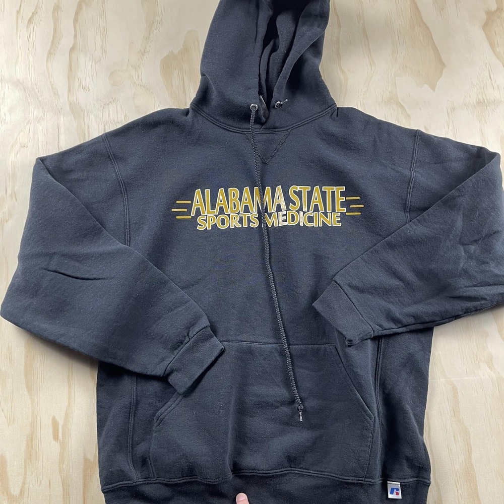 Alabama State Sports Medicine Hoodie Mens Large Gray Russell Fleece Sweatshirt